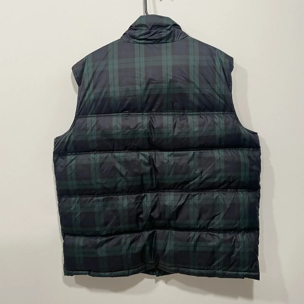 Lands End Men's Plaid Puffer Vest XL Insulated Full Zip Padded Outdoor‎ Gilet - Picture 5 of 7